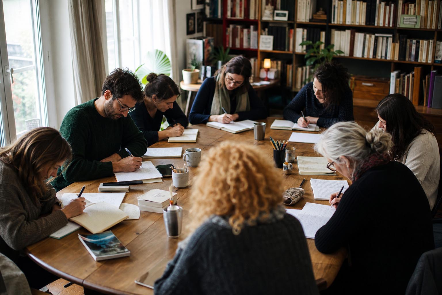 participants à des ateliers d’écriture